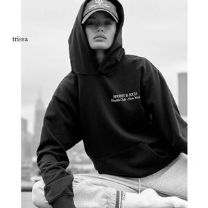 wang tracksuit womens wang tracksuit womens 24 Early Spring New Niche Sports&rich Letter Printed Fleece Sweatshirt Women's Hooded Hoodie