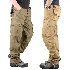 Men's Pants 2024 Autumn Outdoor Overalls Straight Military Style Casual Multi-Pocket Work