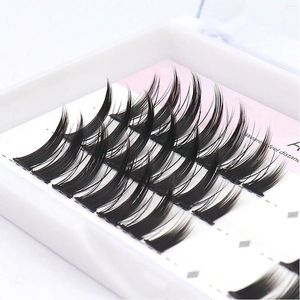 Cílios postiços cos estilo lash extensões diy cluster cílios fácil ventilador volume olhar reutilizável cílios individuais para techs