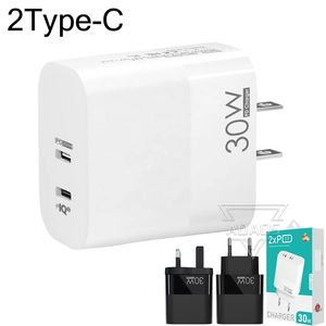 2PD Multi Port Murowe Adaptery 30 W TELEFON LAPTOP ŁYSKA UE/USA/UK ZAPTANOWANE DO IPhone'a Samsung Smart Phone