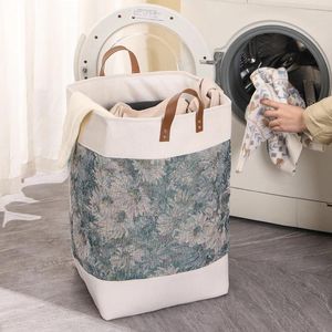 Laundry Bags Basket With Handle Waterproof Hamper Large Capacity Foldable Clothes Sundries Organizer Storage Box