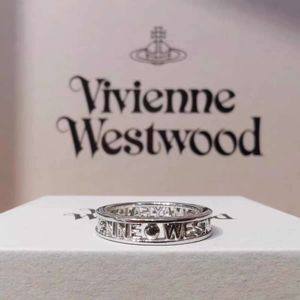 Desginer Viviene Westwoods West Hollow Letter Ring Vivienne Saturn Ring Pierścień ten sam walentynkowy prezent