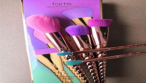 Makeup brushes sets cosmetics brush 5 bright color rose gold Spiral shank makeup brush unicorn screw tools262B7494408