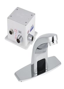 Automatischer Infrarot-Sensor-Wasserhahn, Zinklegierung, intelligenter, berührungsloser Waschbecken-Wasserhahn, Küche, Badezimmer, Wasserhahn mit Steuerbox3584704