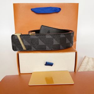 Wendegürtel mit silberner Schnalle, 40 mm, Initialen-Gürtel für Damen, Designer, Herren, Herren, Luxus-Leder, Damen, Braunes Monogramm, Damier Azur, Blau, Weiß, Damier Graphit