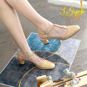 Designer Ballet Shoes Flat Women's Sandal G Dress Shoes Ankle Strap Roman Ins Style Chunky Heel Elegant Lady Size EUR 35-40