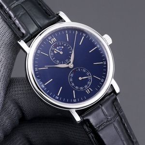 Relógio masculino luxuoso de 46mm com mostrador preto, movimento mecânico automático, pulseira de couro com vidro de safira, relógios de pulso da moda