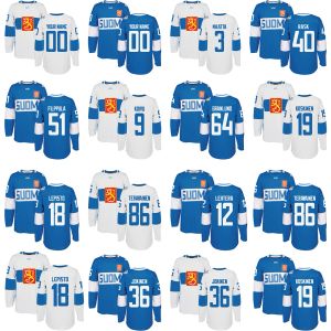 Finland Team 2016 World Cup Of WCH Hockey Jerseys 40 Tuukka Rask 35 Pekka Rinne 64 Granlund 9 Mikko Koivu 86 Teuvo Teravainen 3 Olli Maatta 19