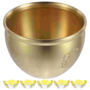 Skålar Treasure Bowl Birthday Decoration for Girl Chinese Basin Wealth Crafts Brass Decorative Office