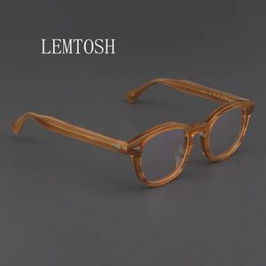 Optik gözlükler çerçeve erkekler kadınlar Johnny Depp Lemtosh Vintage Glasses Bilgisayar Asetat Gösteri Çerçevesi Erkek Clear Lens 240108