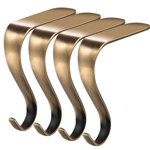 4 Teile/satz Weihnachten Socken Haken Kamin Aufhänger Metall Clips Weihnachten Strumpf Halter Racks Schmuck Verschluss Party Baum Hängen Haken 240108