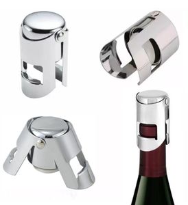 Portable Bar Tools Champagne Wine Bottle Stopper Rostfritt stål Tätningsvakuum tätat med rent silikonlufttät tätningsprofent5786684