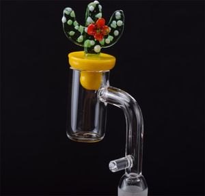 Quartz Banger Nail With Cactus Carb Cap Hook Domeless Dab E Nail 2mm Sidewall Thick Bangers 16mm 20mm Enail Rig Nail5610285