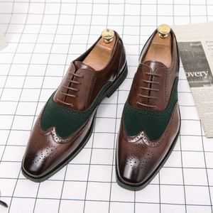 Classic High Quality FASHION Oxford Lace Up Men's Pointed Style Moccasin Casual Leather Shoes