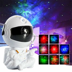 Projektorslampor Galaxy Projector Astronaut Star Projector Led Night Light Decorative Projector Galaxy Light for Home Bedroom Children Giftl240105