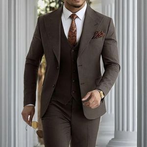 Smoking Smoking da sposa Abbigliamento da sposo Abiti da uomo Slim Fit Risvolto con visiera Prom BestMan Groomsmen Blazer Disegni Giacca Pantaloni Cravatta Gilet Middle Eas