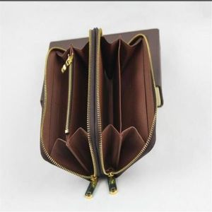 2021 Handy Double Reißverpackungskarten -Taschen -Brieftaschen -Beutel Zippy Münzhalter mit klassischen Männern Münzmode -Halter Slim Bank Frauen P280f