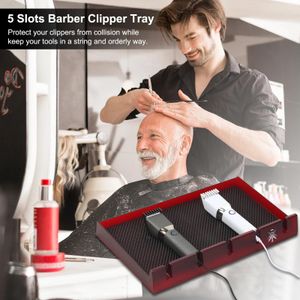 Düzeltici Berber Clipper Tepsi Antislip Salon Clippers Organizer 5 Yuvalı Saç Kırpma Tutucu Saç Salonu Berber Aksesuarları