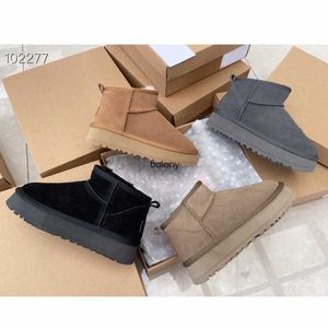 Mini designer ultra plataforma botas mulheres tazz tasman camurça chinelos mulheres austrália bota de neve inverno quente sapatos de lã botas australianas pele de carneiro ankel