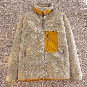 Giacca da uomo in pile di agnello caldo cappotto autunno-inverno da esterno antivento giacca bomber vintage tattica militare tasche con cerniera maglione 240108