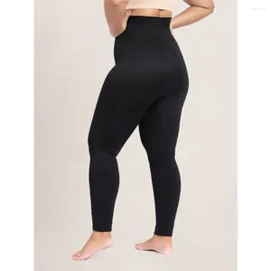 Kvinnors leggings Hög midja Silikon Non Slip Adhesive Shaping Pants som passar tätt beskuren med bottenlagret