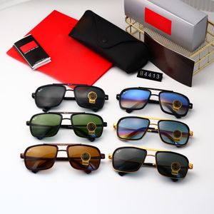 Men S Classic Brand Retro Sunglasses Designer Eyewear Rays Metal Frame Designers Sun Glasses Bans Woman Bands 4413 Glass Lenses