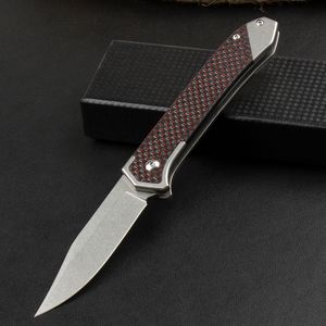 BK1093 Auto Tactical Folding Knife 440A Stone Wash Blade Steel Carbon Fiber Handle Outdoor Survival EDC Pocket Knives