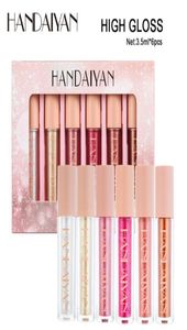 Drop Handaiyan Shiny Gold Lipgloss Set Highlighter Lip Gloss Set Moisturizer Metallic Diamond Nutritious Pearly Makeup Lip3503931