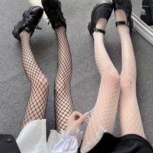 Women Socks Sexy Fishnet Stockings Black White Tights Slimming Long Leggings Lolita Mesh Nylon High Waist Lingerie Pantyhose