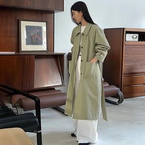 Women's Trench Coats 2024 Spring Summer Youth Series Casaco feminino de inverno Super Quente Long For Women Regultable Talle