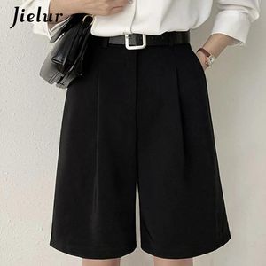 Юбки Jielur, летний костюм, шорты, женские свободные шорты Fivepoint с высокой талией для женщин, однотонные черные, серые шорты, женские Sxxl