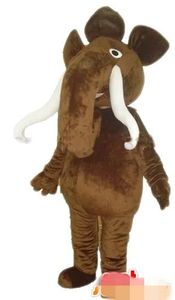 Trajes personalizados fantasia de mascote de elefante marrom tamanho adulto frete grátis