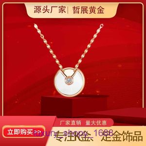 Fashion Car tires's designer necklace heart 18K Gold Talisman Pendant for Women Rose Red Agate White Fritillaria Light Luxury Instagram With Original Box