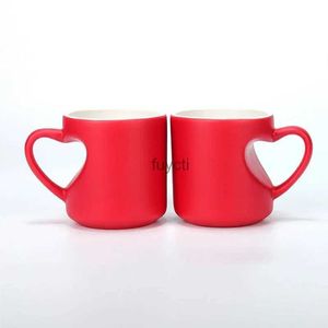 Tassen Neue Art Foto Rote Tasse bestes Geschenk für Freunde Farbwechselbecher Keramik-Kaffeetasse Passen Sie Ihr Foto auf der Teetasse YQ240109 an