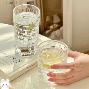 와인 잔 280/300ml ins 럭셔리 유리 컵 밀크 맥주 와인 마시는 안경 한국인 명확한 간단한 vntage 워터 주스 컵 음주 생일 gift YQ240105