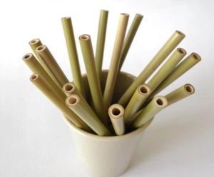 20 cm EcoFriendly Bamboo Strå återanvändbart dricksstrå för partibröllop bar drickverktyg drycker sugrör8468801