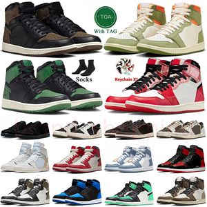 nike air jordan travis scott 미백 1 1s 남자 여자 농구화 Jumpman 1s Low Trainers 운동화 High OG Reverse Laney University True Blue