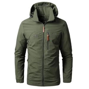 Mens Jackets Waterproof Military Hooded Jacket Windbreaker Outdoor Camping Sports Elastic Coat Male Clothing Thin Overcoat 240108