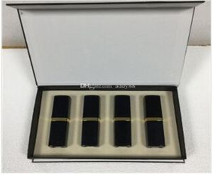 Famoso batom de 4 cores diferentes C tubo de cor preta batom fosco 4pcsset Make up Cosmetics8593950