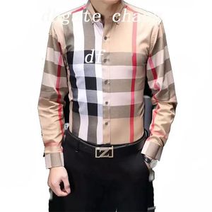 camicia elegante da uomo di design di lusso casual T-shirt slim in seta manica lunga abbigliamento casual da lavoro plaid uomo asiatico szie xxl xxxl 718812594