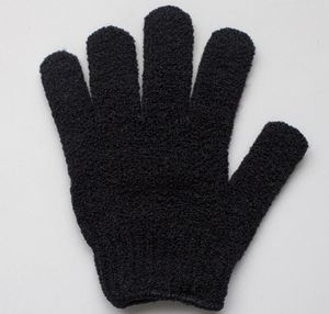 Neue schwarze Nylon-Körperreinigungshandschuhe, Peeling-Badehandschuh, fünf Finger, Duschhandschuhe, Badezimmerzubehör LX23001859182