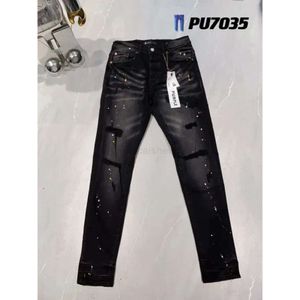 Ksubi Uomo Jeans viola Designer Pantaloni lunghi impilati Ksubi Strappato High Street Marca Patch Hole Denim Dritto Moda Streetwear Silm Mencoat 36c19