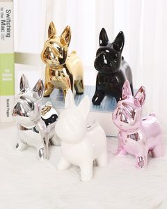 European Ceramic Crafts Bulldog Piggy Bank Home Decor Cute Piggy Bank Ornament Creative Bulldog Money Box 5372 Q25456687