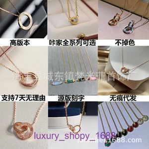 Pendant Necklace Car Tires's Collar Designer Jewelry Big Cake Full Sky Star Female 18K Gold Rose Double Ring With Original Box
