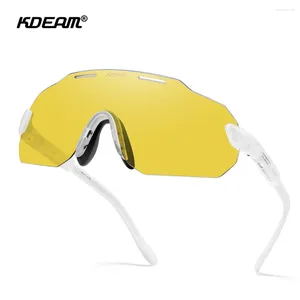 Solglasögon Brand Kdeam Men Cycling Goggles TR90 Frame Bicycle Mountain Road Sports Eyewear UV400 Protect Bike Polarized For Man