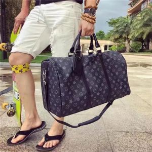 moda erkek kadınlar seyahat duffle çanta marka tasarımcı bagaj çanta lock büyük spor çanta boyutu 55cm