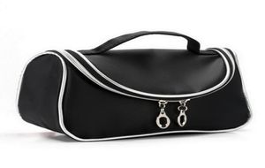 Bag czarne torby do makijażu płótno z lustrem podwójnym zamkiem błyskawicznym cosetycznym makijaż UP9345215