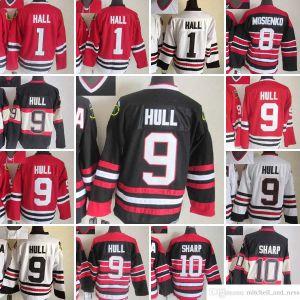 1980 film Vintage Hockey 9 Bobby Hull Jerseys CCM Hafdery 1 Glenn Hall 10 Patrick Sharp 8 Bill Mosienko 38 Ryan Hartman Stanley Cup koszulki 49