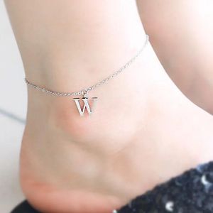 Anklets Solid Silver Custom Letter Anklet Personalized Any Initial Anklets Fashion Women Jewelry BFF Gift