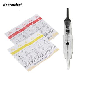 タトゥーニードル1RL 100ピースカートリッジニードル使い捨て滅菌タトゥー恒久的な化粧針のヒント0.3mm 240108